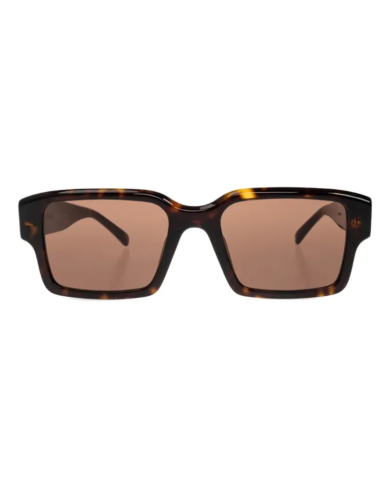 Alexander McQueen Eckige Sonnenbrille in Schildpattoptik - Braun Braun