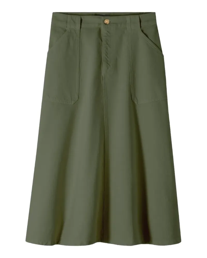 A.P.C. patch-pocket A-line midi skirt - Grün Grün