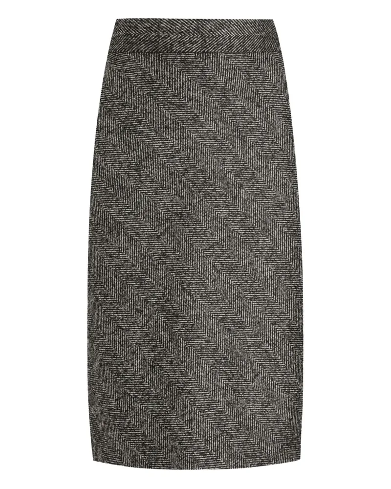 Dolce & Gabbana Rock mit Fischgrätenmuster - Grau Grau