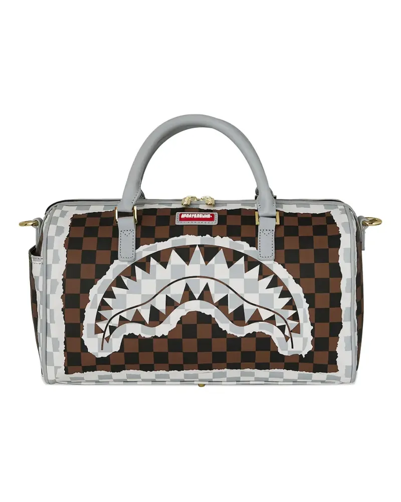 Sprayground Reisetasche mit Schachbrettmuster - Braun Braun