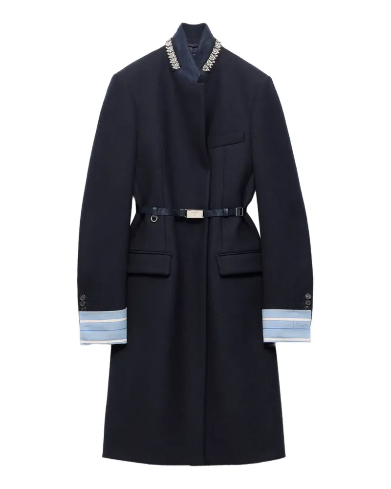 Prada Einreihiger Mantel - Blau Blau