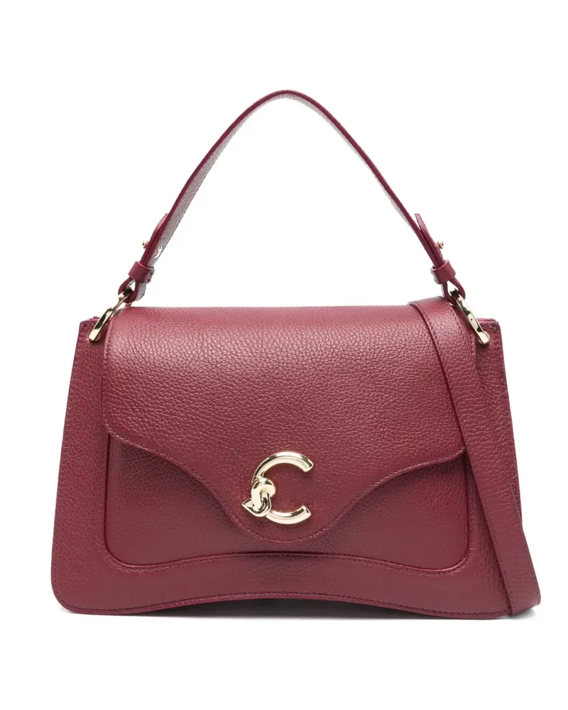 Coccinelle Satchel-Tasche mit Logo-Schild - Rot Rot