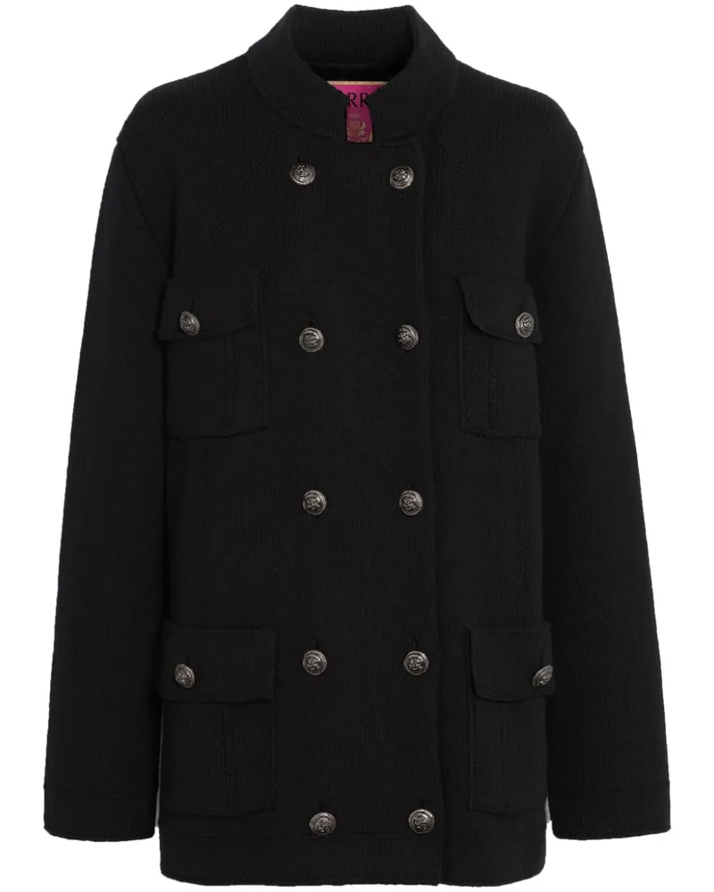 Barrie Doppelreihiger Military-Mantel - Schwarz Schwarz