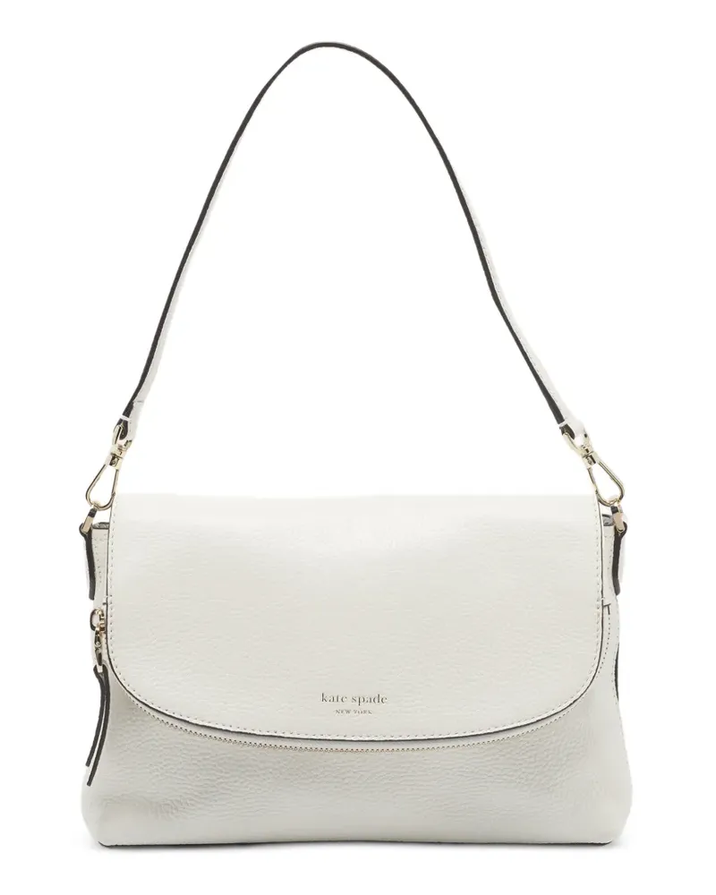 Kate Spade Wandelbare Polly Schultertasche mit Klappe - Weiß Weiß