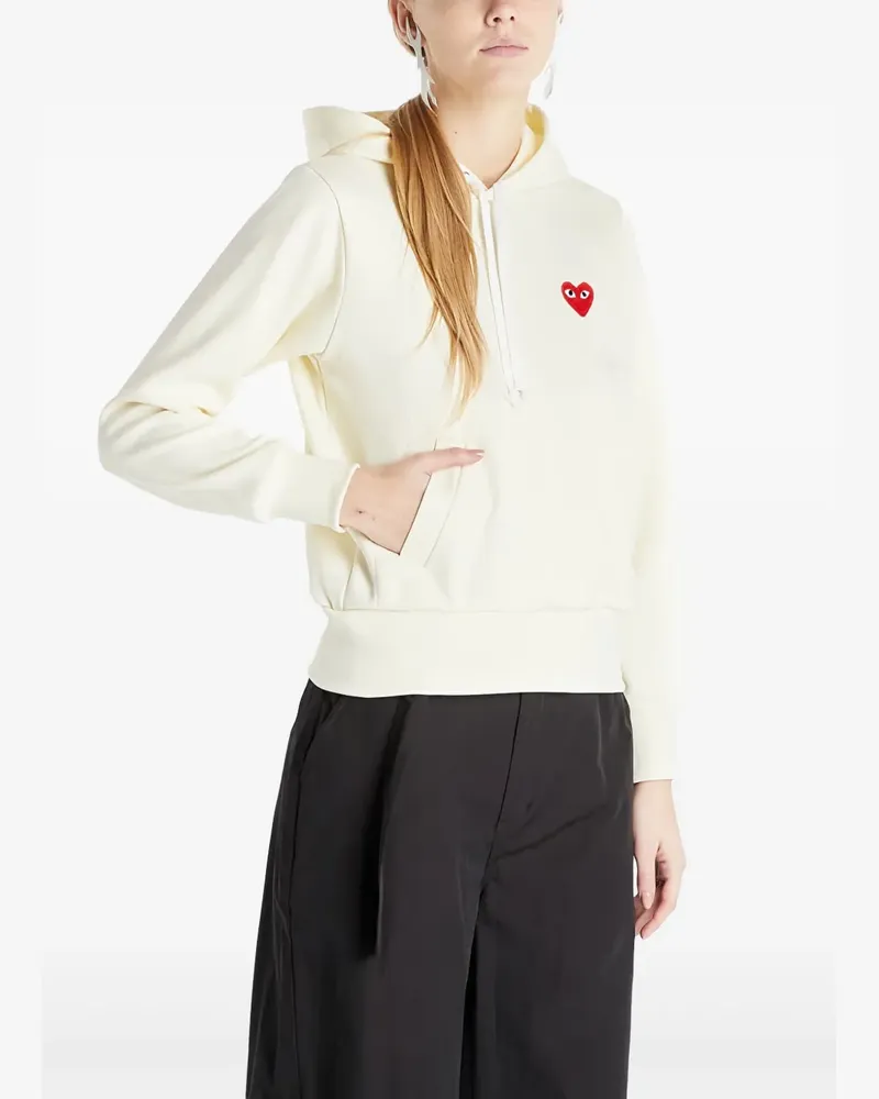Comme des Garçons Hoodie mit Herzapplikation - Nude Nude