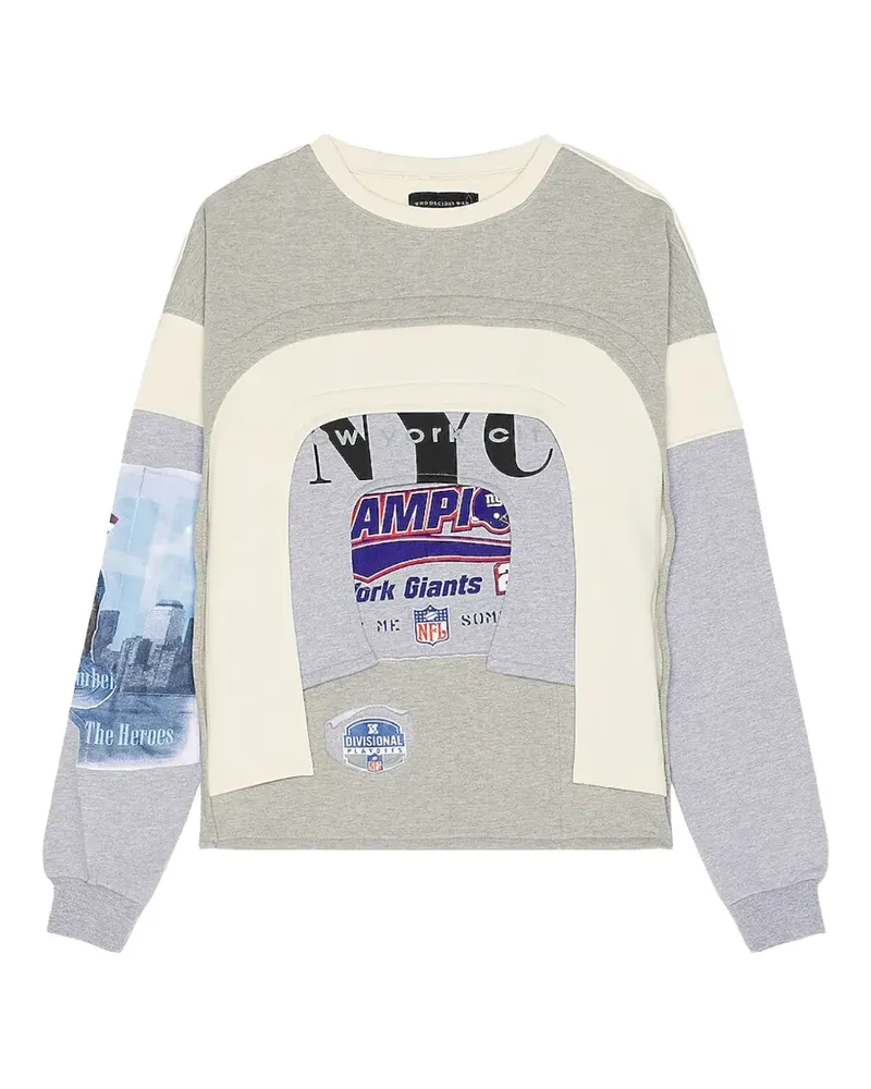 WHO DECIDES WAR Arched Collage Sweatshirt mit Rundhalsausschnitt - Grau Grau