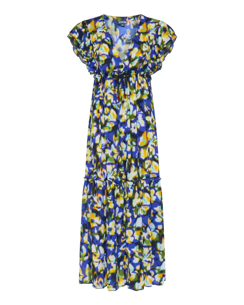 Vilebrequin Frangipanier Trouble floral-print maxi dress - Blau Blau