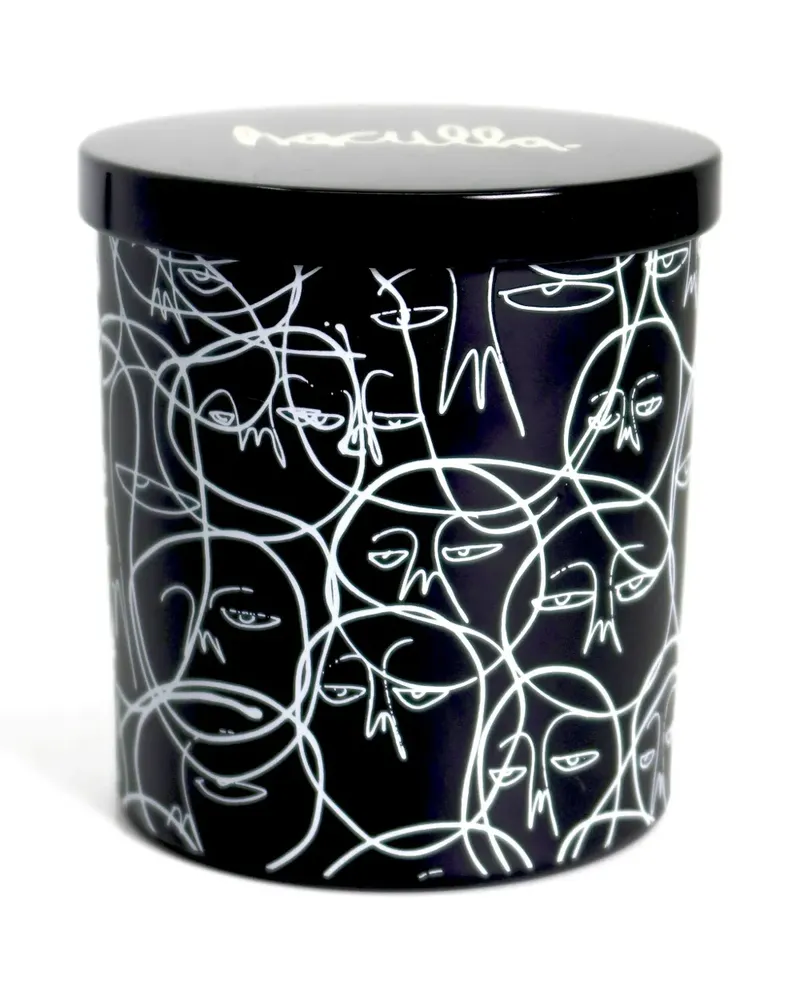 Haculla Kerze mit grafischem Print - Schwarz Schwarz