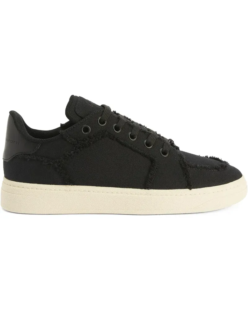 Giuseppe Zanotti Ausgefranste Sneakers - Schwarz Schwarz
