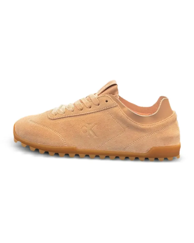 Calvin Klein Sneakers aus Wildleder mit Logo-Prägung - Nude Nude