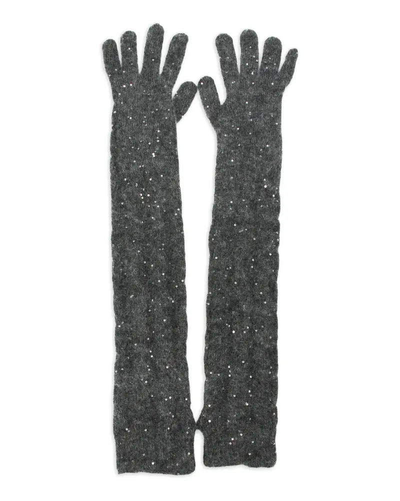 Brunello Cucinelli sequin gloves - Grau Grau