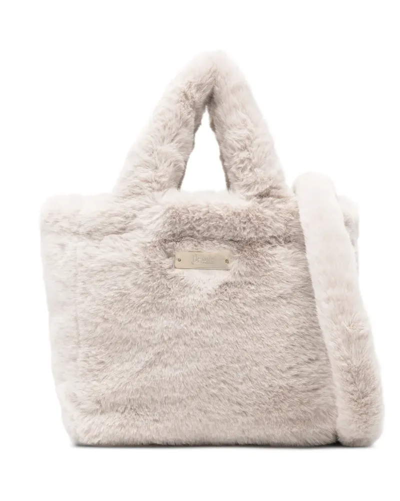 Herno Tasche aus Faux Fur - Nude Nude