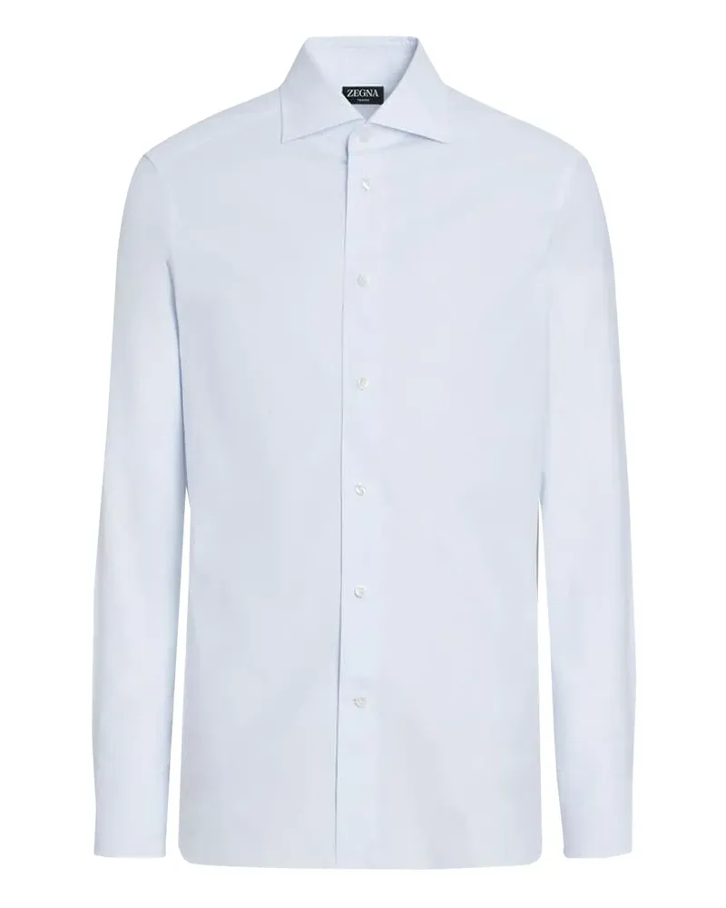 Ermenegildo Zegna Hemd mit Mikro-Karomuster - Blau Blau