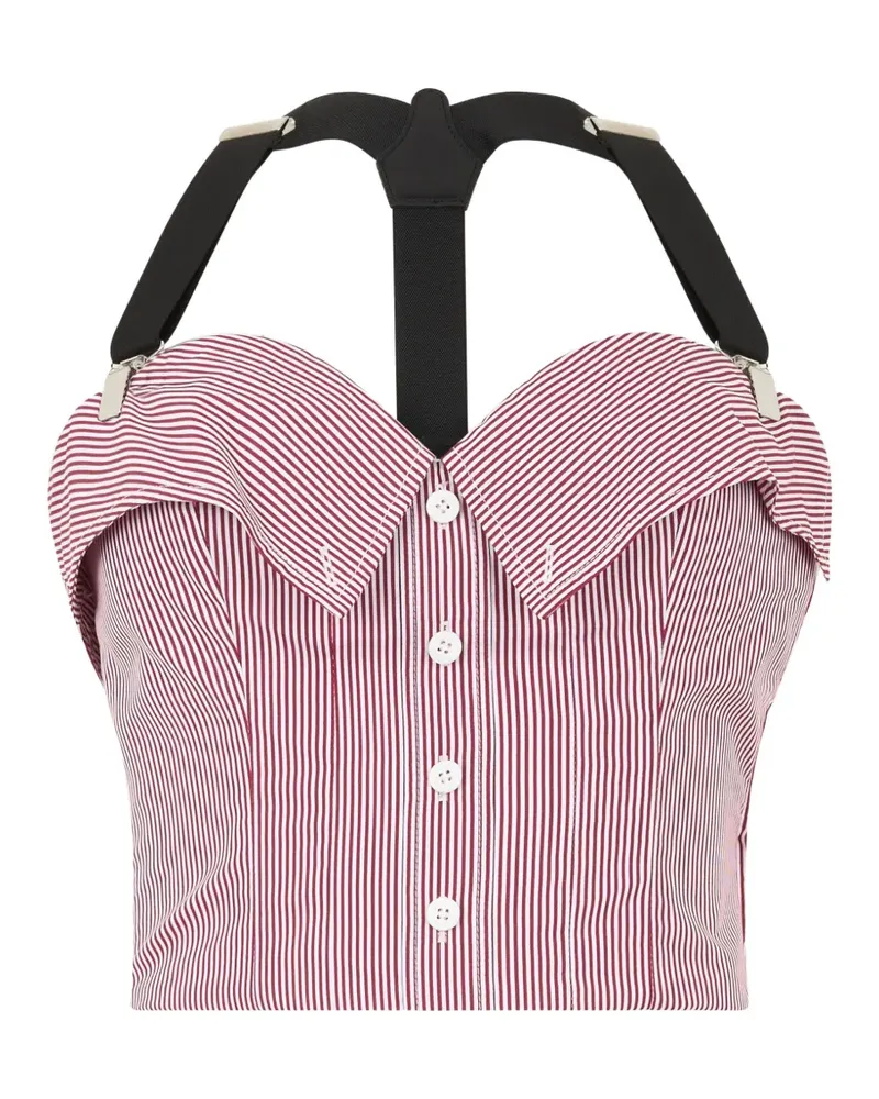 Moschino striped corset top - Rot Rot