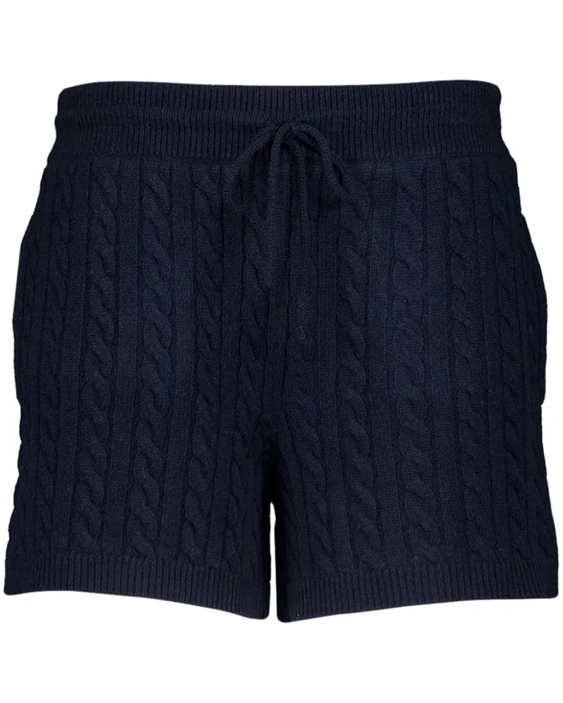 Miu Miu Gestrickte Intarsien-Shorts - Blau Blau