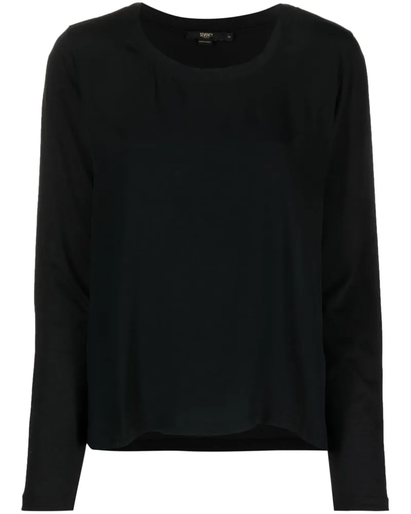 Seventy Klassischer Pullover Schwarz