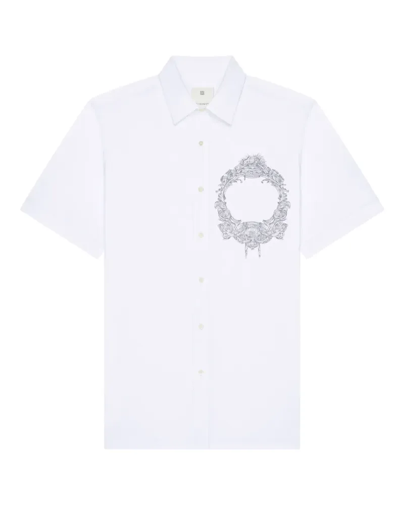 Givenchy Hemd aus Popeline mit Barock-Print - Weiß Weiß
