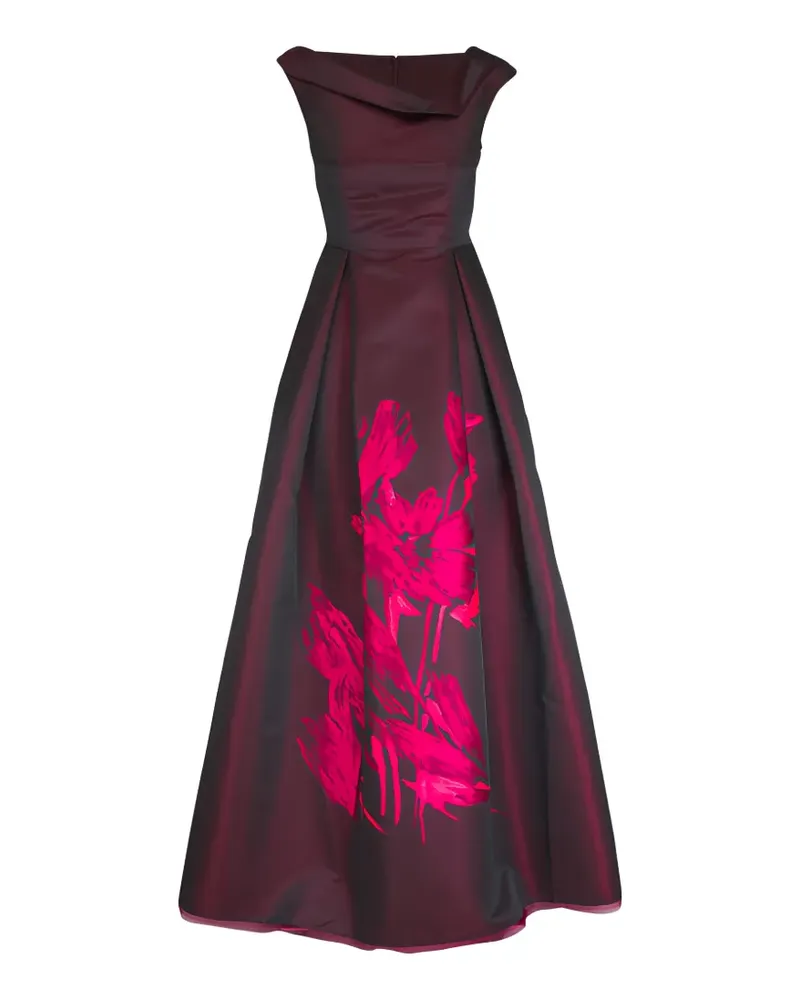 Talbot Runhof floral-print dress - Rot Rot