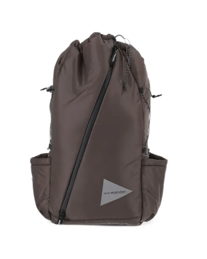 and wander diagonal-zip drawstring backpack - Braun Braun