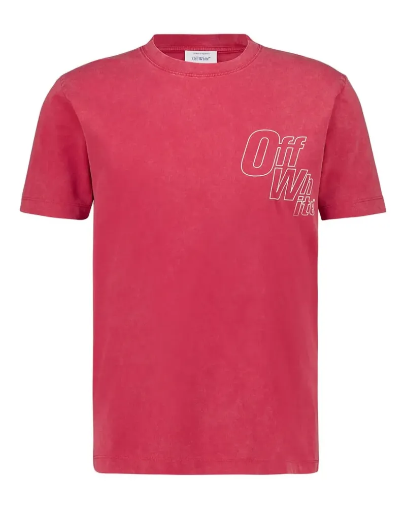 OFF-WHITE logo-detail T-shirt - Rot Rot