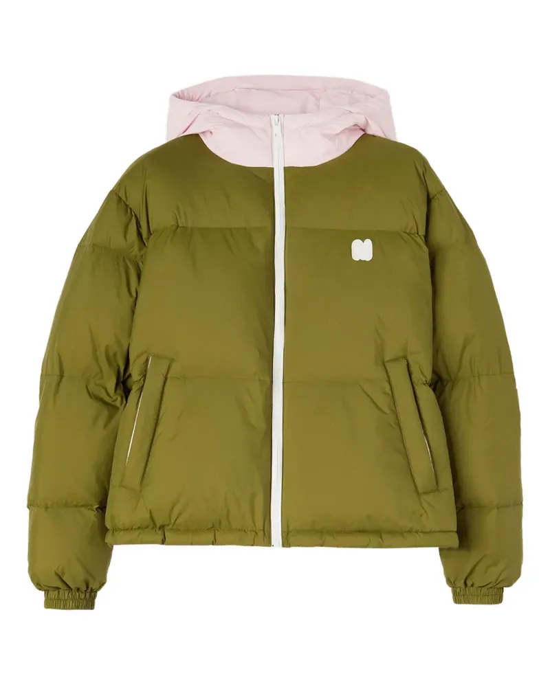 MSGM Jacke mit Logo - Grün Grün