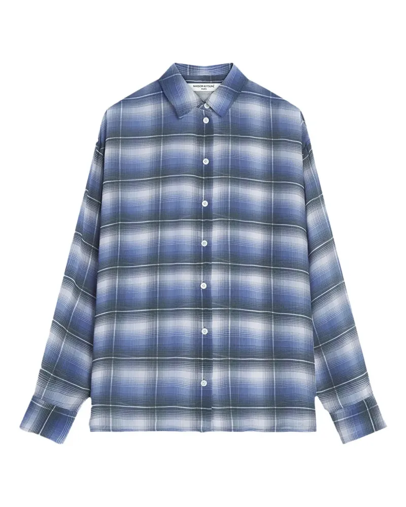 Kitsuné plaid buttoned shirt - Blau Blau