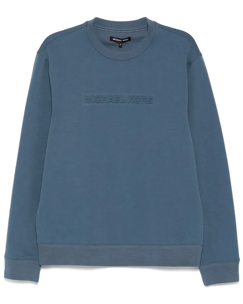 Michael Kors Sweatshirt mit Logo-Prägung - Blau Blau