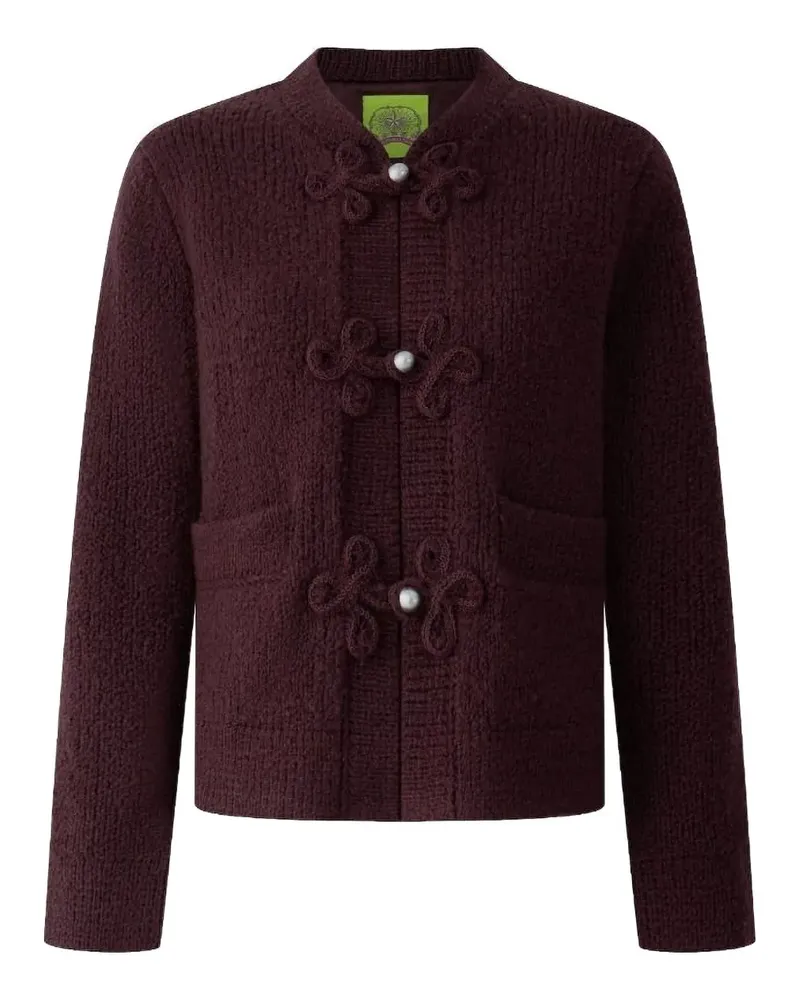 Shanghai Tang Cardigan mit Knotendetail - Violett Violett