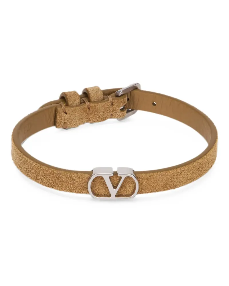 Valentino Garavani VLogo Signature leather bracelet - Braun Braun