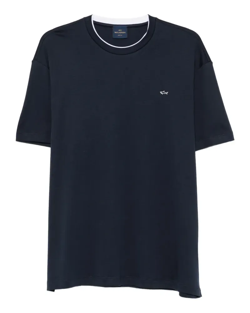 Paul & Shark T-Shirt mit Logo-Patch - Blau Blau