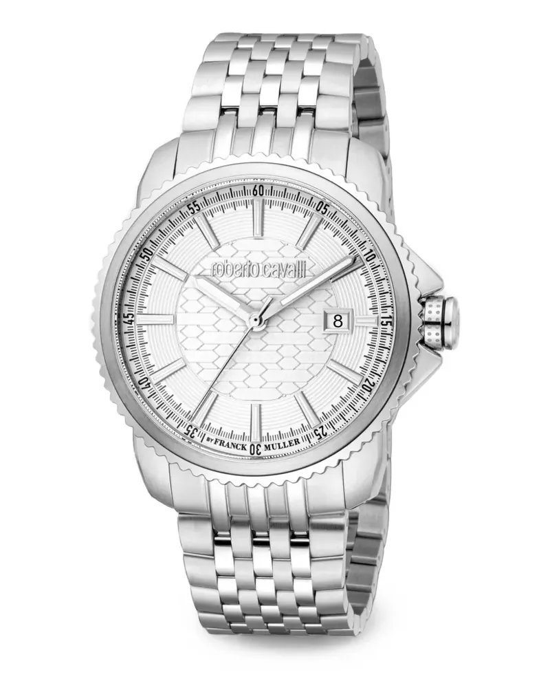 Roberto Cavalli x Franck Muller snake-pattern 42mm watch - Silber Silber