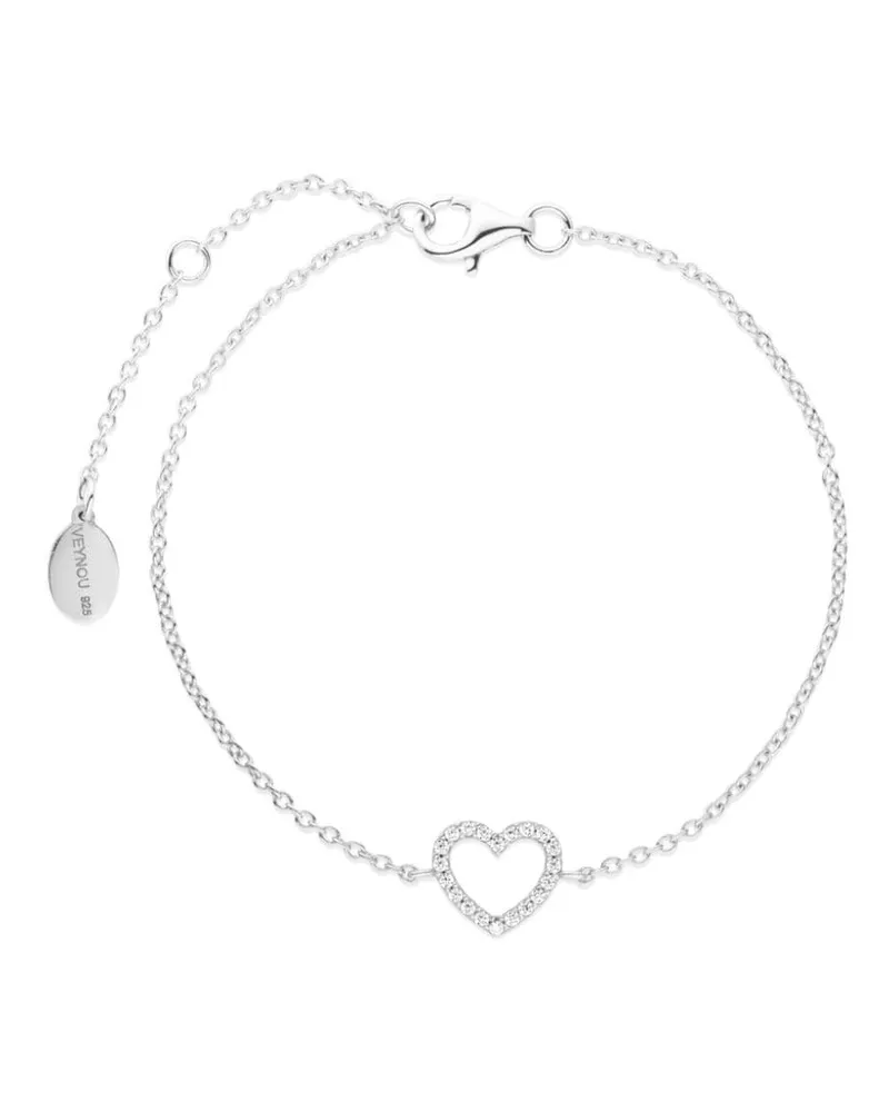 VEYNOU 14kt Heart Weißgoldarmband mit Diamanten - Silber Silber