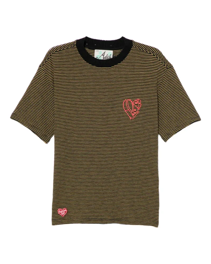 Andersson Bell Gestreiftes T-Shirt - Schwarz Schwarz