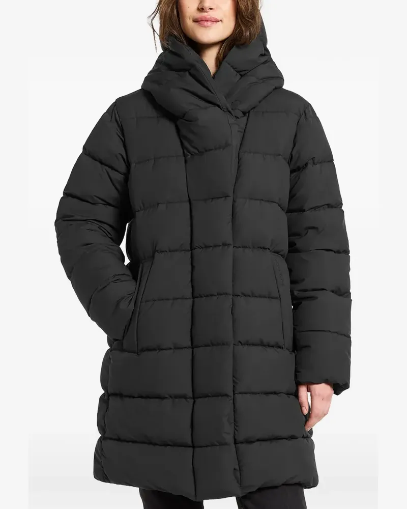 Didriksons 1913 Nella quilted hooded jacket - Schwarz Schwarz