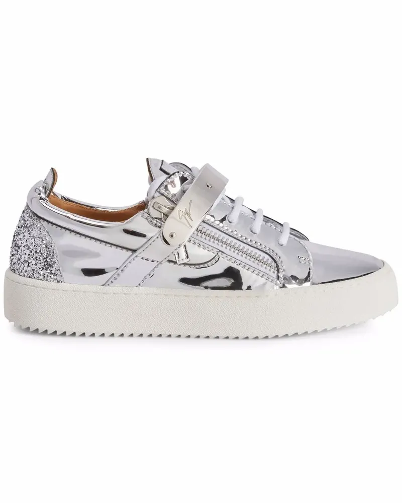Giuseppe Zanotti Sneakers mit Klettverschluss - Silber Silber