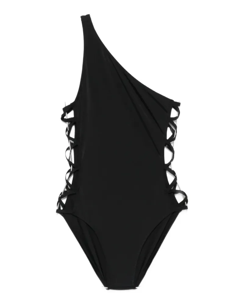 Norma Kamali one-shoulder swimsuit - Schwarz Schwarz
