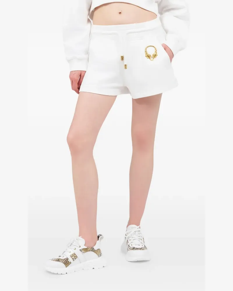 Roberto Cavalli tiger-motif drawstring shorts - Weiß Weiß