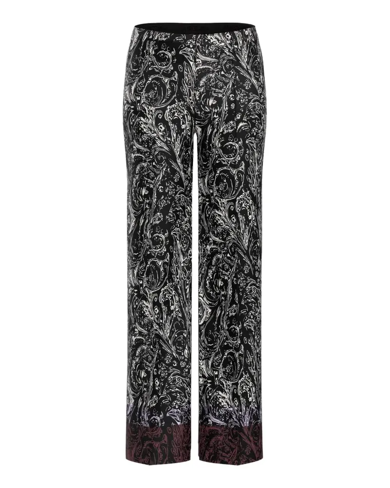 Marc Cain all-over print palazzo pants - Schwarz Schwarz