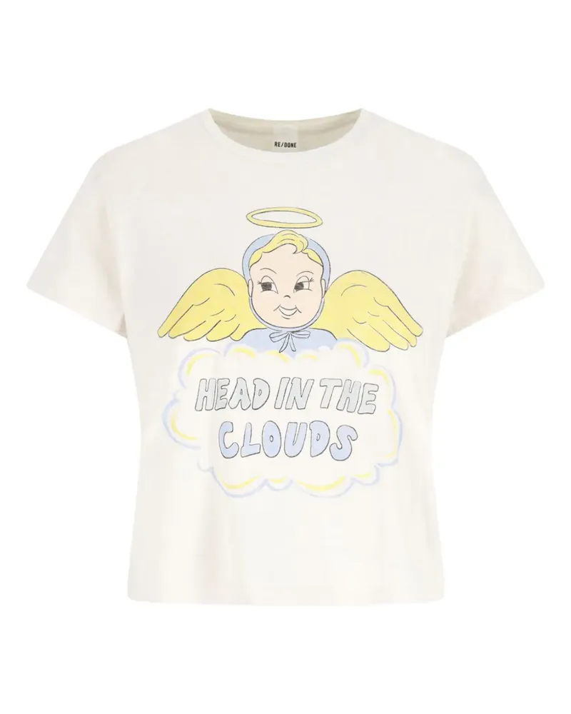 RE/DONE Clouds cotton T-shirt - Nude Nude