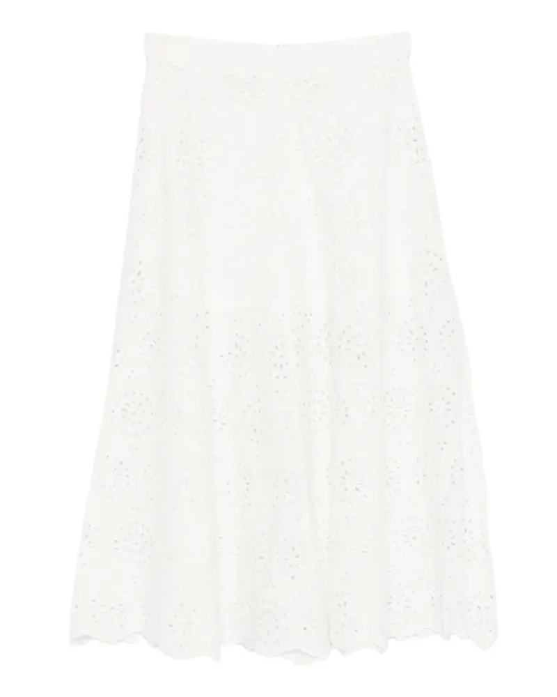 Frame Denim Solstice embroidered midi skirt - Weiß Weiß