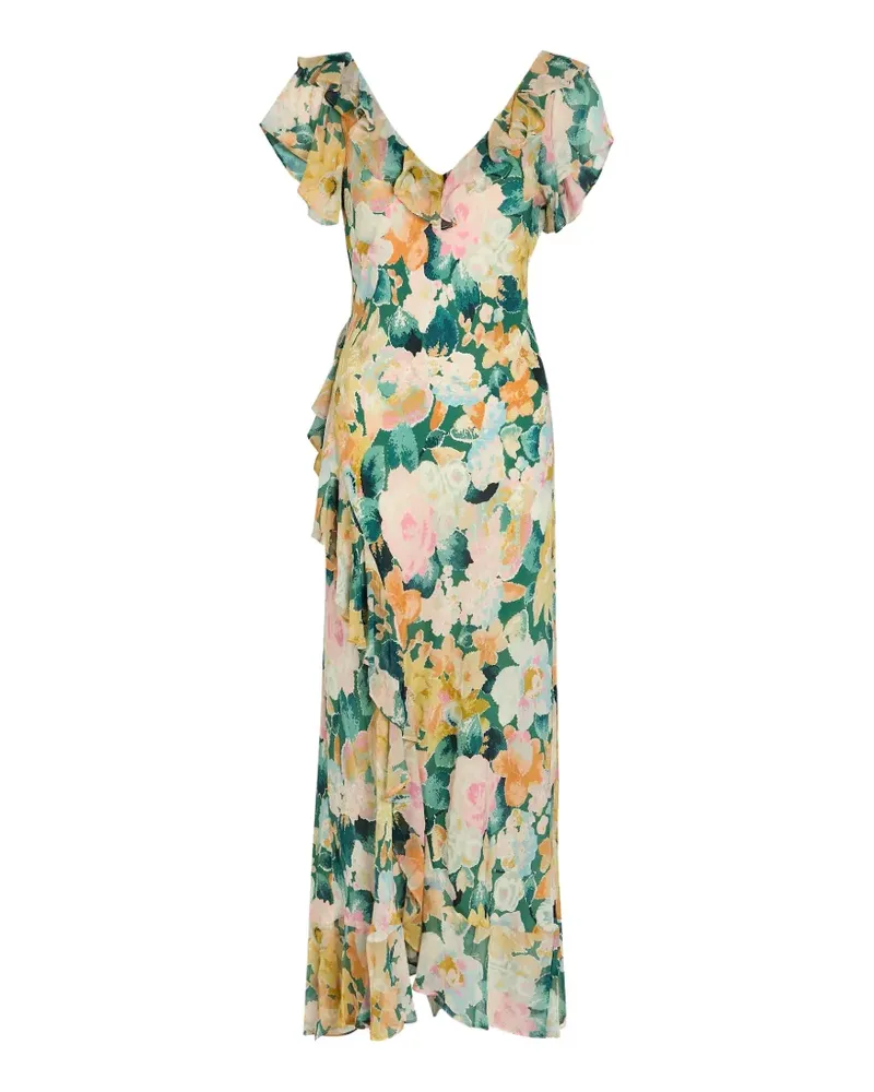 RIXO Meadow floral-print midi dress - Grün Grün