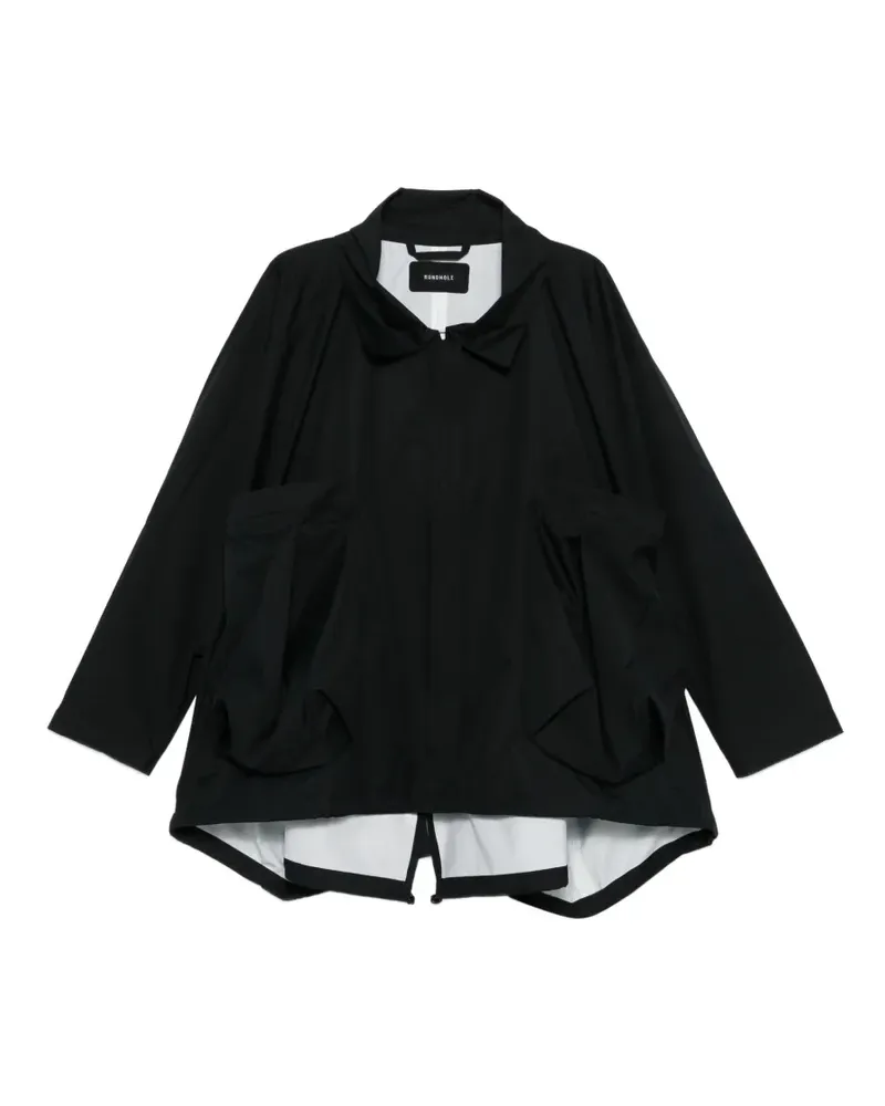 Studiorundholz patch-pocket coat - Schwarz Schwarz