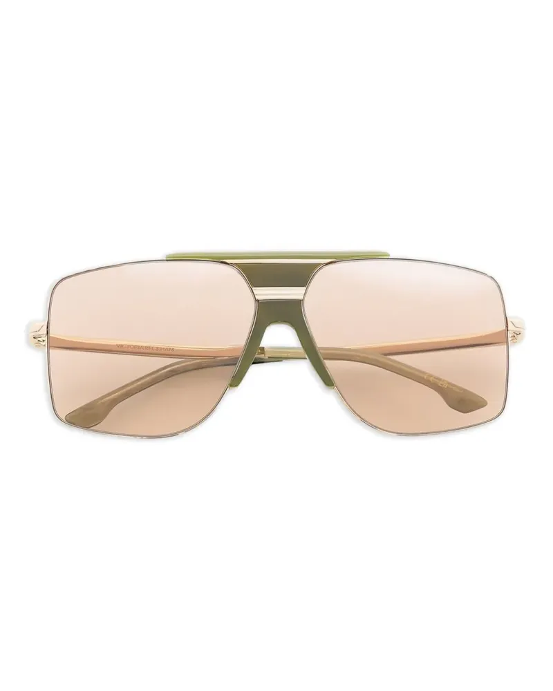 Victoria Beckham Sonnenbrille mit Oversized-Gestell - Gold Gold
