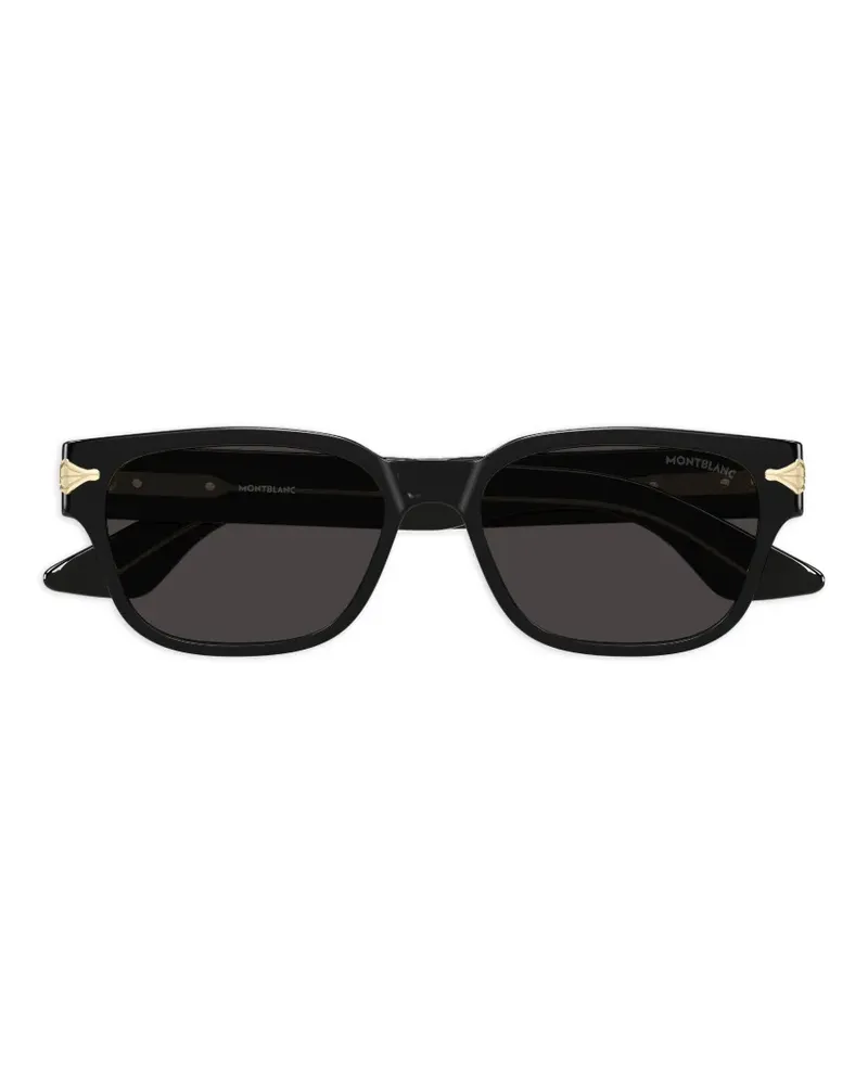 Montblanc Sonnenbrille mit eckigem Gestell - Schwarz Schwarz