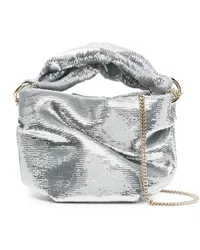 Jimmy Choo Schultertasche mit Pailletten Silber