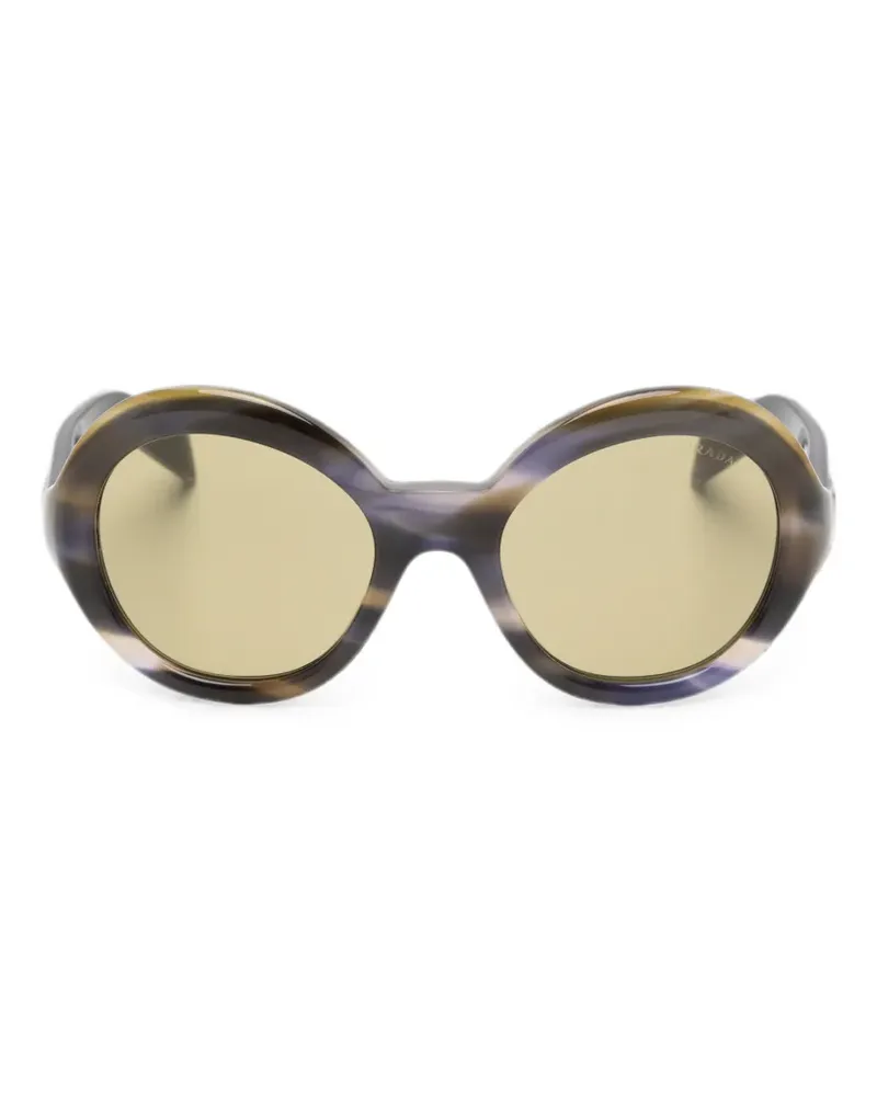 Prada Sonnenbrille mit rundem Gestell - Braun Braun