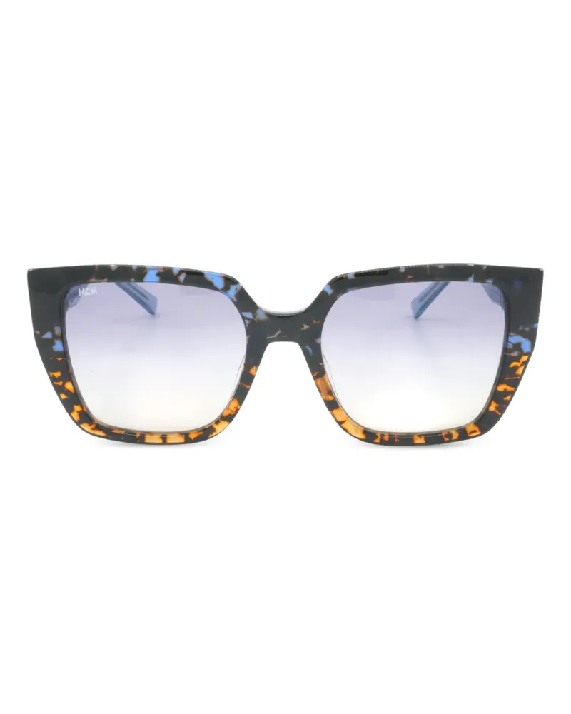 MCM Sonnenbrille mit eckigem Gestell - Blau Blau