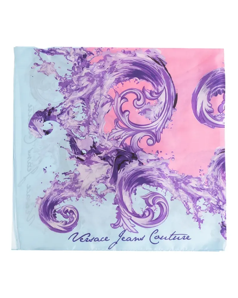 Versace Jeans Schal mit Print - Blau Blau