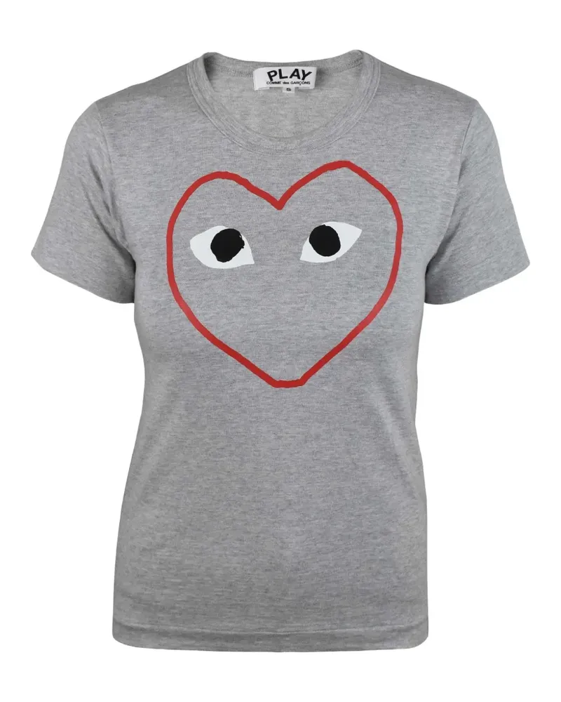 Comme des Garçons T-Shirt mit Herz-Print - Grau Grau