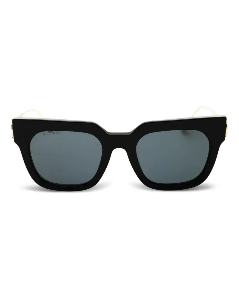 Etro Eckige Sonnenbrille mit Pegaso-Detail - Schwarz Schwarz